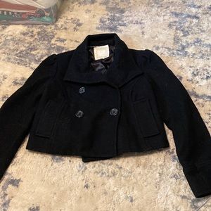 Black short Old Navy pea coat. Size medium